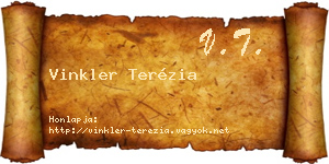 Vinkler Terézia névjegykártya